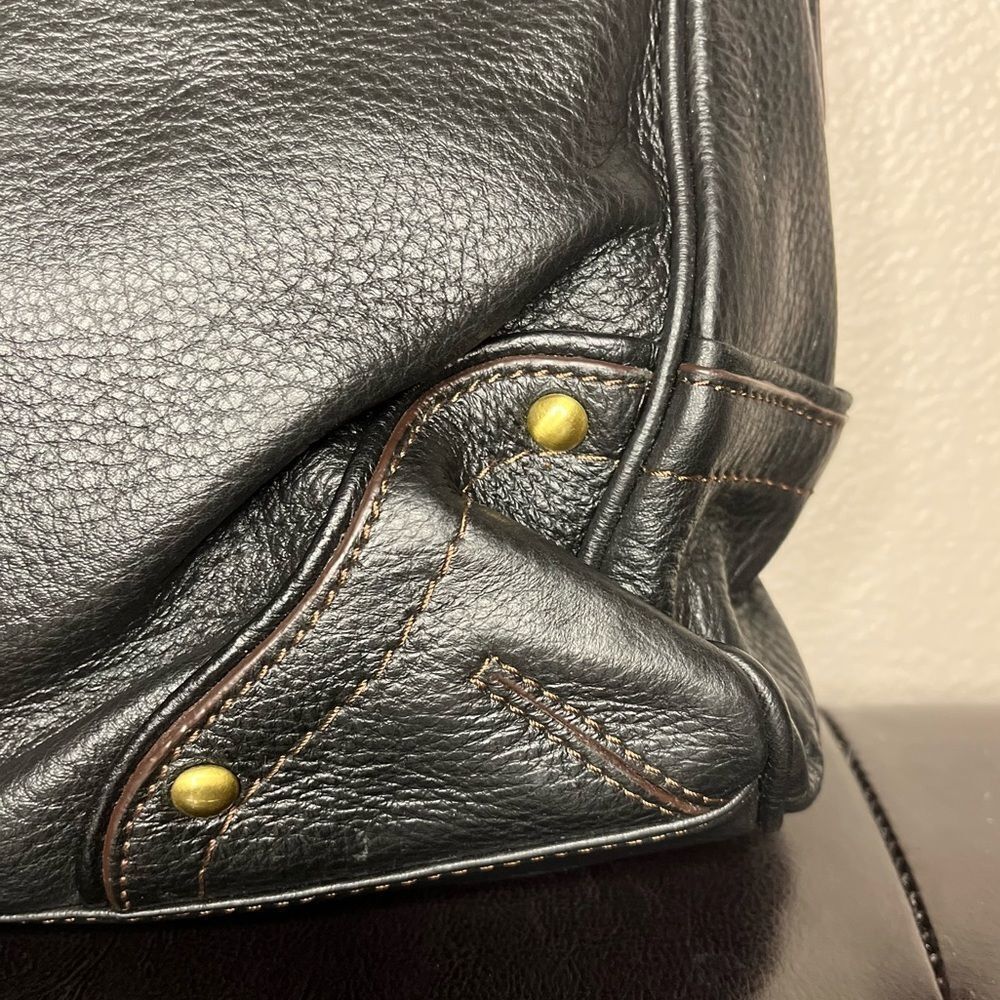 Etienne Aigner Vintage Shoulder Bag Handbag Black Leather Purse Gold Buckle​​​ - Picture 10 of 12